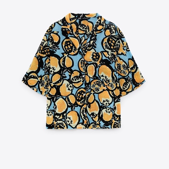 Zara Pleated Shorts + Printed Structured Shirt - Picture 6 of 8